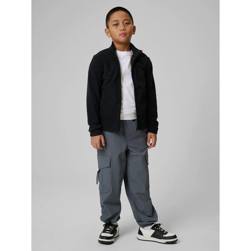 Regular fleece without hood for boys 4F 4FJRSS26TFLEM508-20S 4f