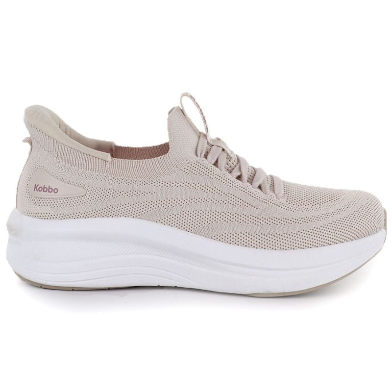 Beige women's platform sneakers Kobbo Vinceza 102421 Kobbo