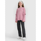 Oversized longsleeve with print for girls 4F 4FJRAW25TLONF543-54S 4f