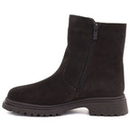 Women's leather ankle boots suede chocolate Sergio Leone BT-27