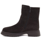 Women's leather ankle boots suede chocolate Sergio Leone BT-27
