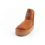 D.Franklin women's winter snow boots, fashionable fur lined, brown ankle boots D.Franklin