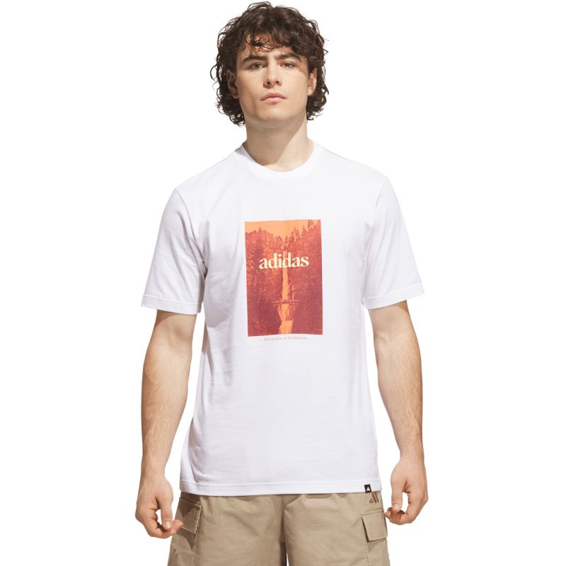 Men's adidas Waterfall Graphic T-shirt white KH0398