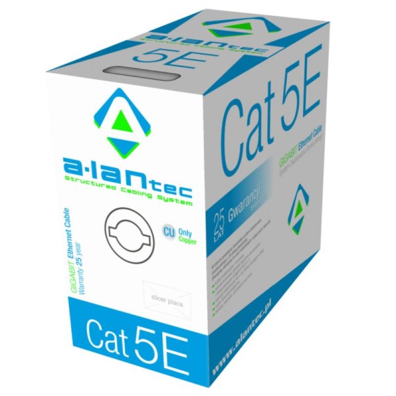 ALANTEC U/UTP network cable cat.5e PVC Eca 305m Kable, gniazda i wtyki/Kable sieciowe Your Sports Performance
