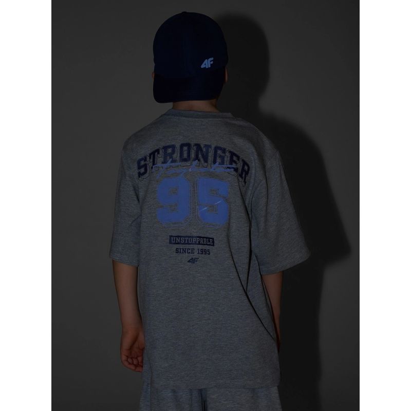 Boy's loose T-shirt with print 4F 4FJRSS26TTSHM3465-27M 4f