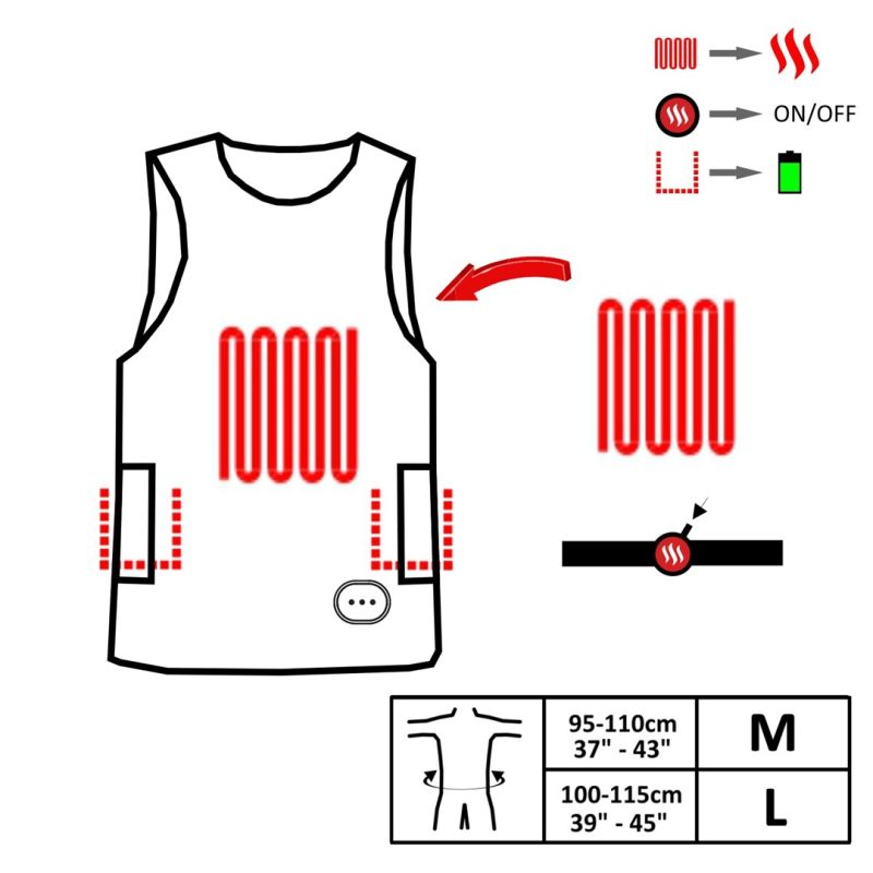 GLOVII WATERPROOF, HEATED DIVING VEST, INCLUDES TWO BATTERIES AND GMV2M REMOTE CONTROL Clothing Your Sports Performance