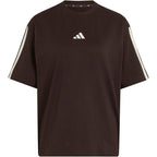 Women's adidas Essentials 3-Stripes Boyfriend T-shirt Dark Brown KX0794