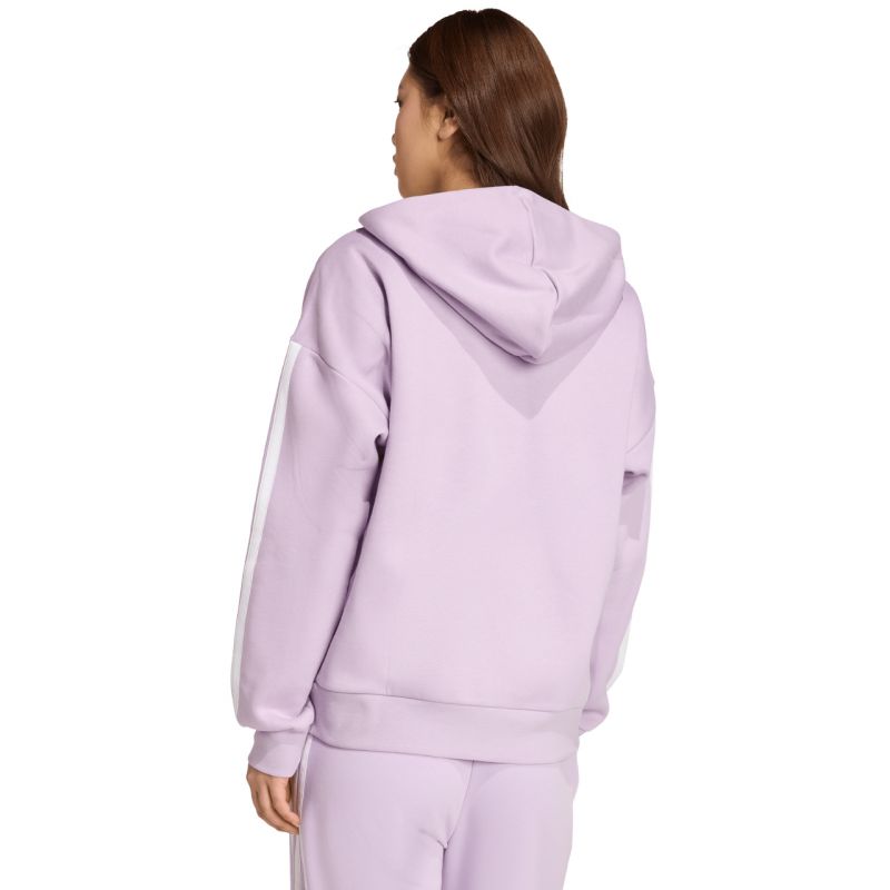 Women's adidas Essentials 3-Stripes Full-Zip Fleece Hoodie Purple JY3080 In preparation Adidas