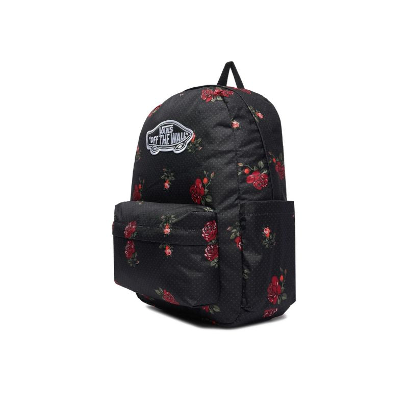 Vans Old Skool Classic Backpack – Black with Roses 22L