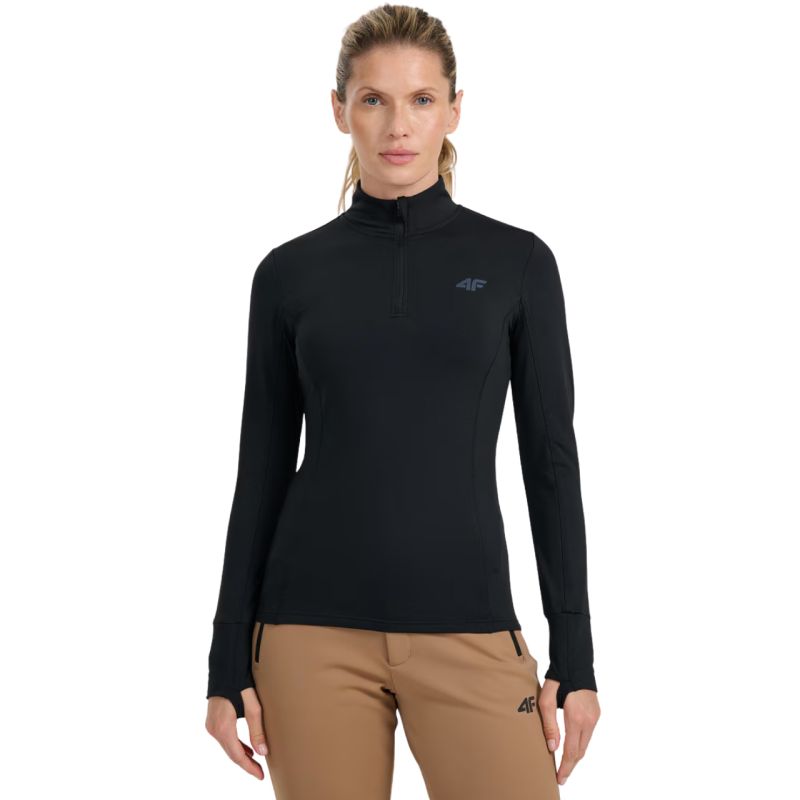 Women's thermal sweatshirt 4F F098 deep black 4FWAW25UBRUF098 20S In preparation Your Sports Performance