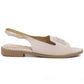 Women's leather flat nude sandals S.Barski 61-6018 S.Barski