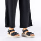 Rieker 63781-00 women's black wedge sandals with Velcro Rieker