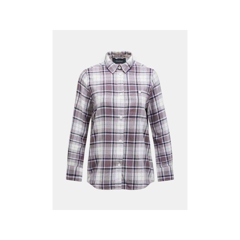 Peak Performance W Cotton Flannel Shirt Purple and White Check Import z PMSport Your Sports Performance