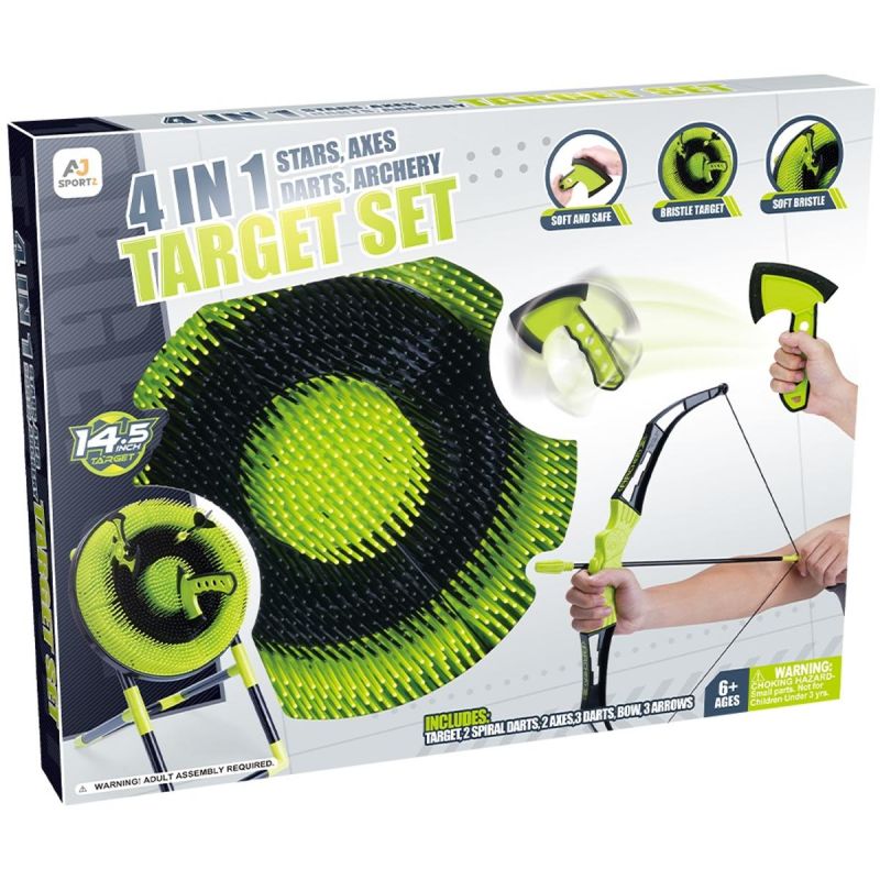 4-in-1 GAME SET: DART, BOW, AXE, SHURIKEN Accessories Your Sports Performance