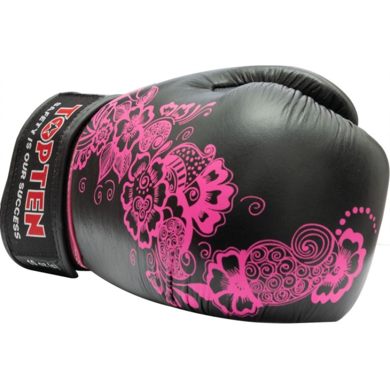 TOP TEN "Ultimate Woman" Boxing Gloves 10 oz White and Pink