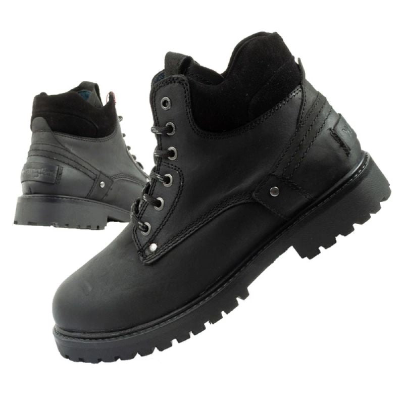 Wrangler Yuma men's boots, Chelsea boots, elegant leather, black Wrangler