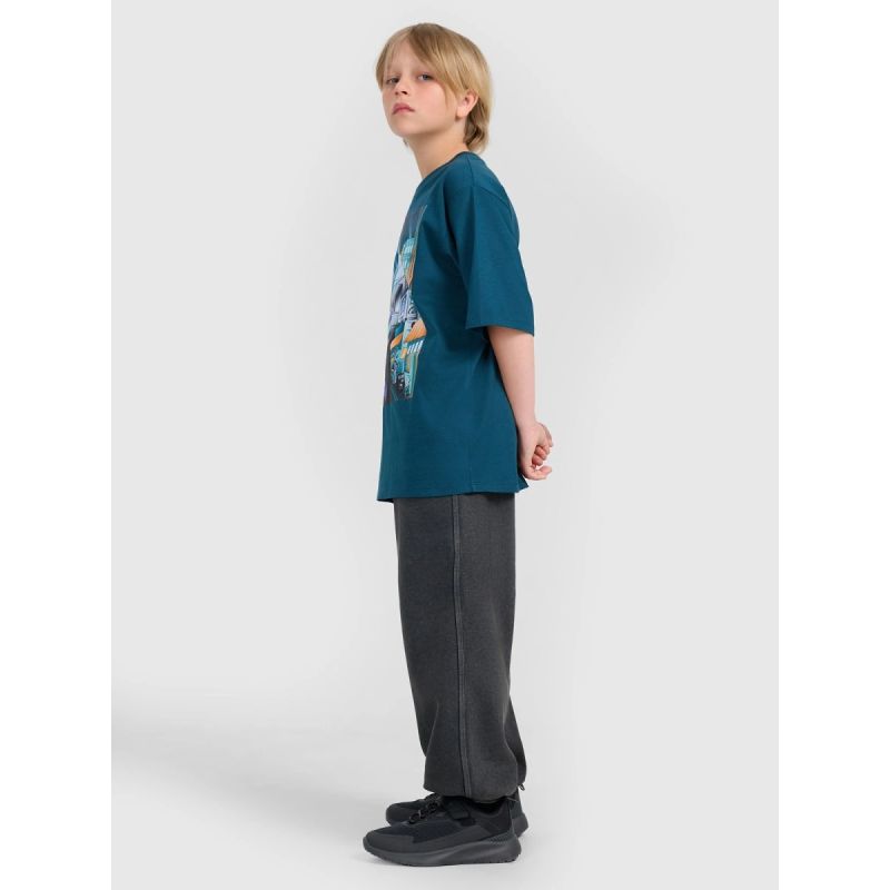 Boy's oversize printed T-shirt 4F 4FJRAW25TTSHM3061-46S *Kategoria tymczasowa Your Sports Performance