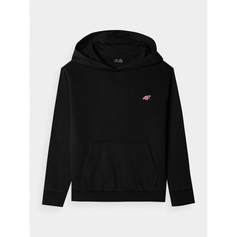 Girls' sweatshirt with hood, open, 4F Junior 4FJWMM00TSWSF1316-20S *Kategoria tymczasowa Your Sports Performance
