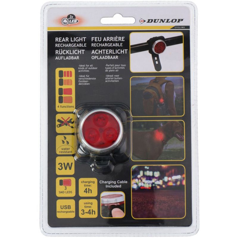 Rear bicycle lamp Dunlop 3led SMD 2100593 Accessories/Bicycle/Akcesoria rowerowe Your Sports Performance