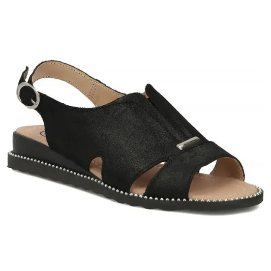 Women's black leather sandals Filippo DS4470 Filippo