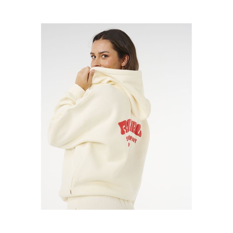 Women's RIP CURL Surf Puff Heritage Hoodie Beige