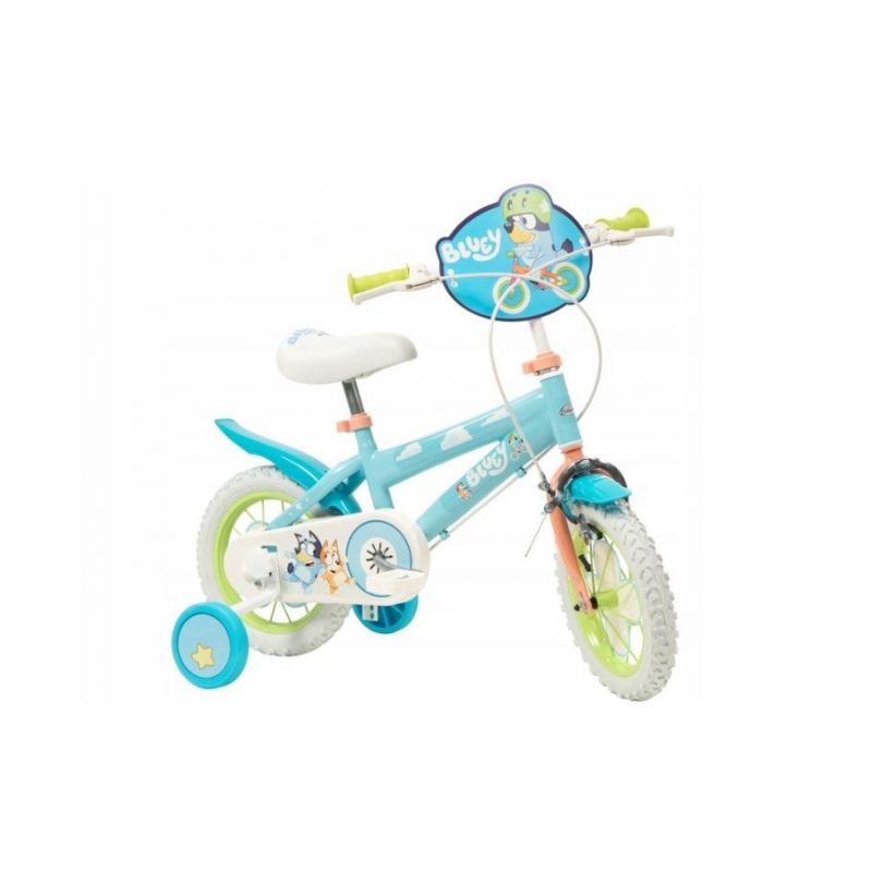 TOIMSA Bluey 12" Children's Bicycle Blue and Lime (Gry i zabawki) Sport i rekreacja/Rowery dziecięce Your Sports Performance