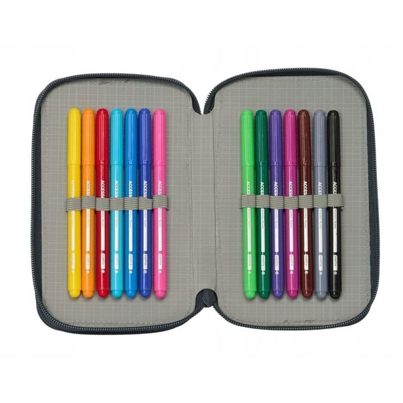 Real Madrid pencil case with equipment triple filled pencil case 37 pcs 412557857 Real Madryt