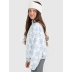 4FWarm oversize fleece with print for girls 4F 4FJRAW25TFLEF440-90A *Kategoria tymczasowa Your Sports Performance