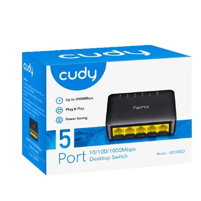 Switch CUDY GS105D 5-Port 10/100/1000 Komunikacja i łączność/Switch-e Your Sports Performance