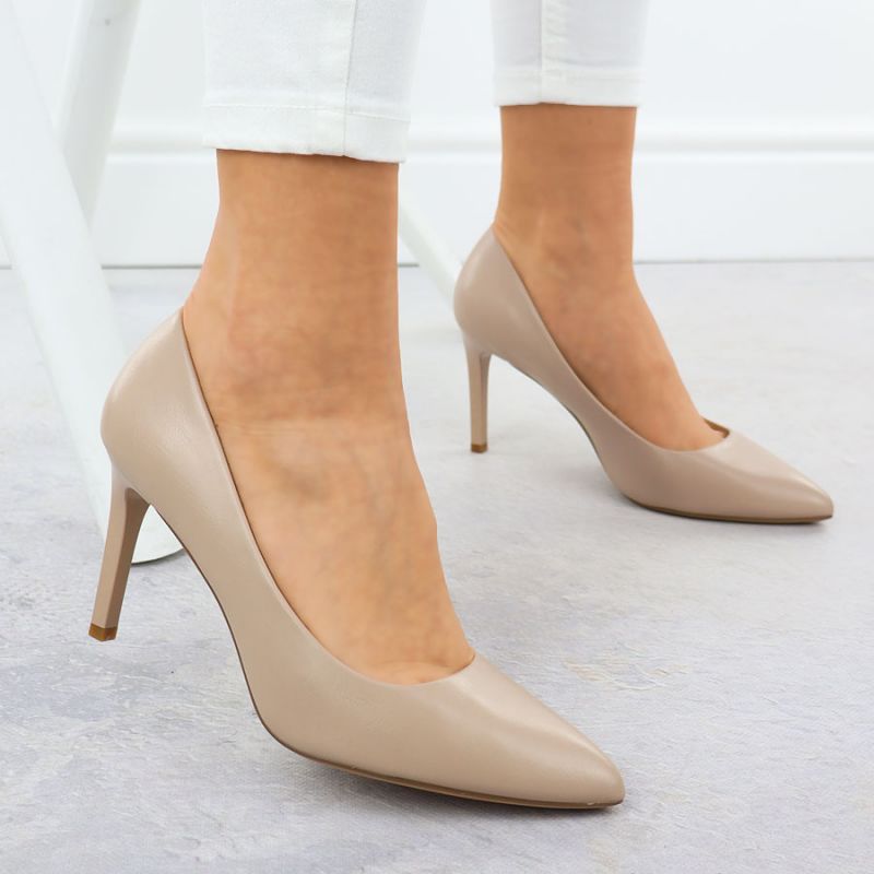 Beige high heel pumps Sergio Leone 1339 To be categorized Your Sports Performance