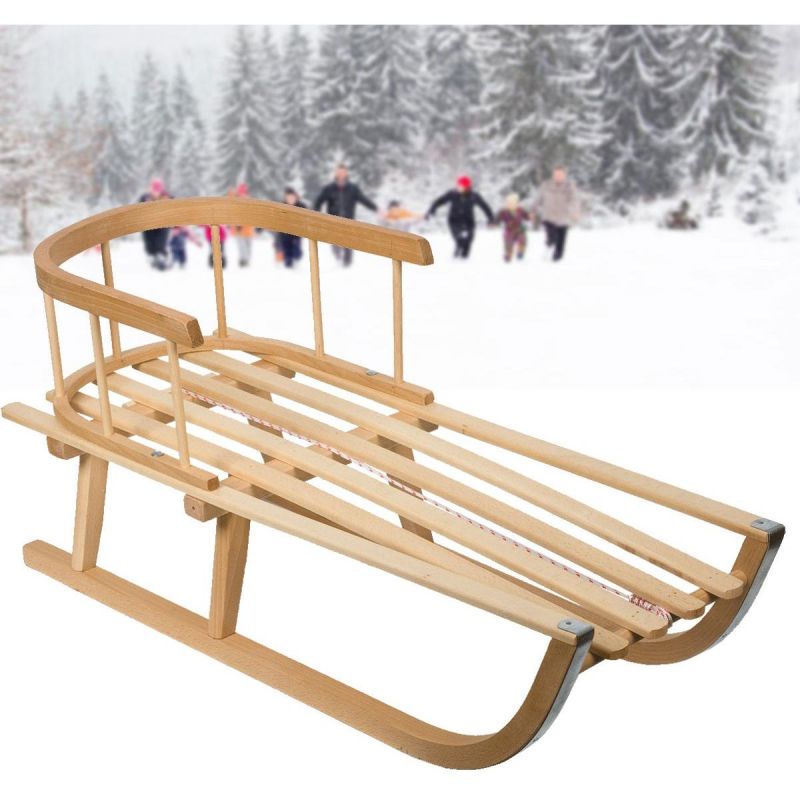 NINA WOODEN SLEDGE WITH BACKREST Sport/Sporty Zimowe/Sanki/Drewniane Your Sports Performance