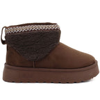Big Star brown waterproof platform snow boots UU274171