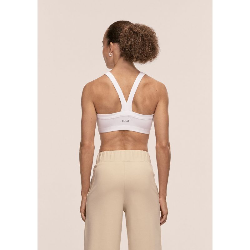 CASALL Women's Defined Rib Sport Top White