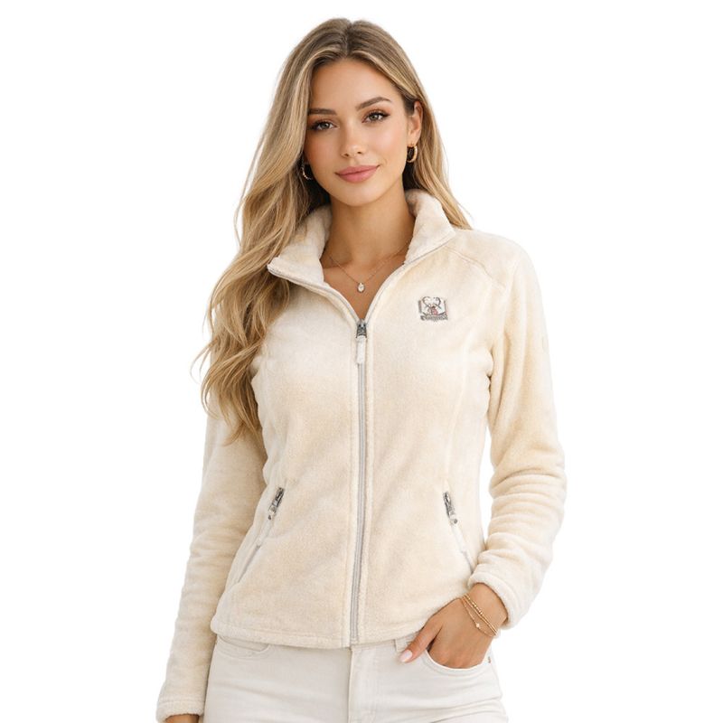Women’s Fleece Jacket Geographical Norway TICARINA OFF WHITE DB LADY 0124 (WZ8084F/GN-OFF WHITE)