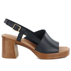 Women's black high-heeled sandals Potocki 54324 To be categorized Your Sports Performance