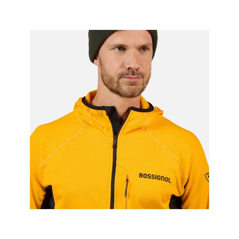 ROSSIGNOL BLACKSIDE MIX FZH FLEECE men's sweatshirt yellow