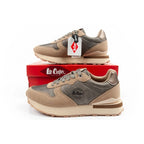 Lee Cooper women's sneakers, fashionable, comfortable, durable, beige, gray Lee Cooper