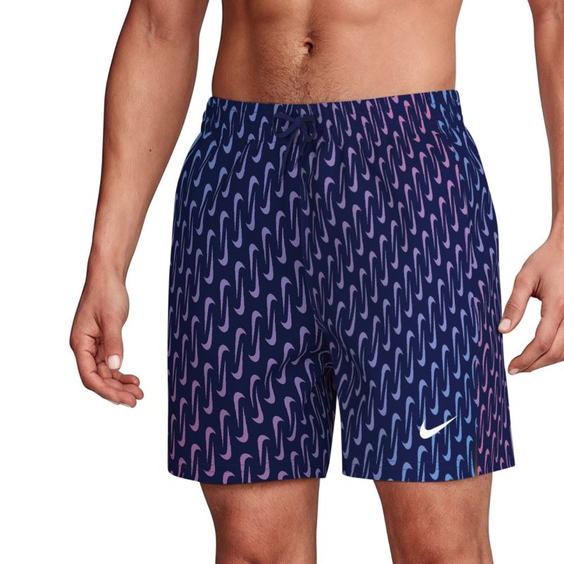 Nike Breaker Swoosh Link Midnig Navy-Pink-Purple Swim Shorts NESSG577 440