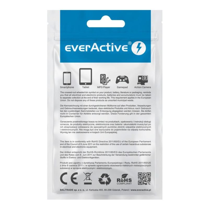 everActive CBS-1MW power cable (USB - Micro USB; 1m; white) In preparation Your Sports Performance