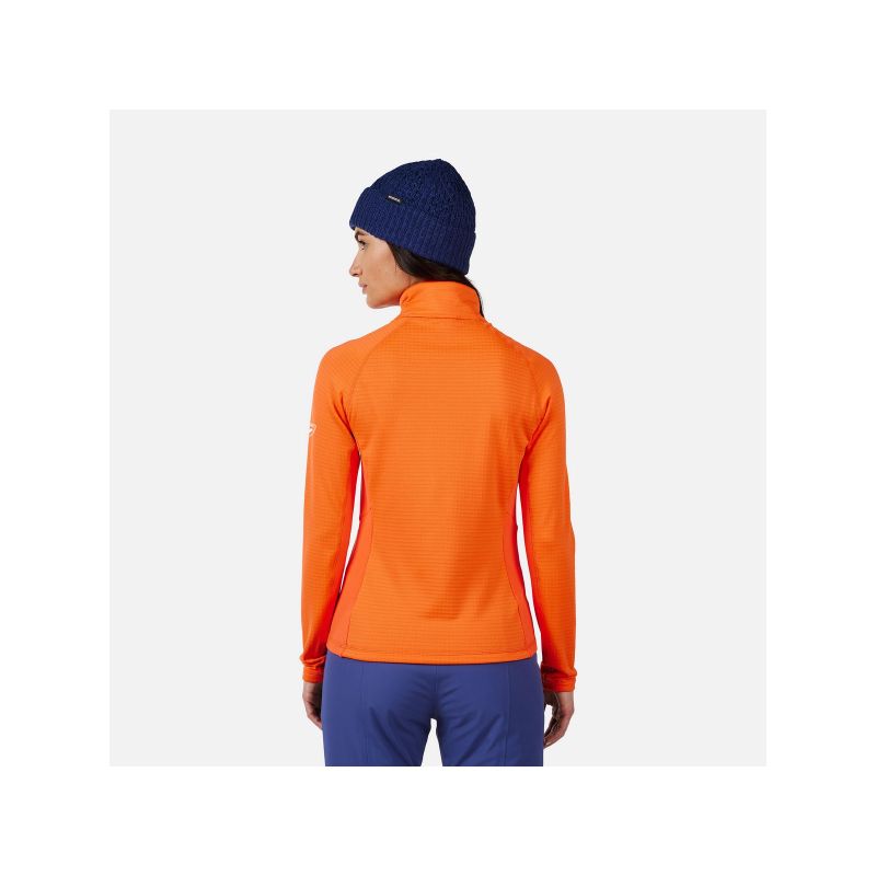 ROSSIGNOL Women's Sweatshirt W Blackside Mix HZ Fleece Orange