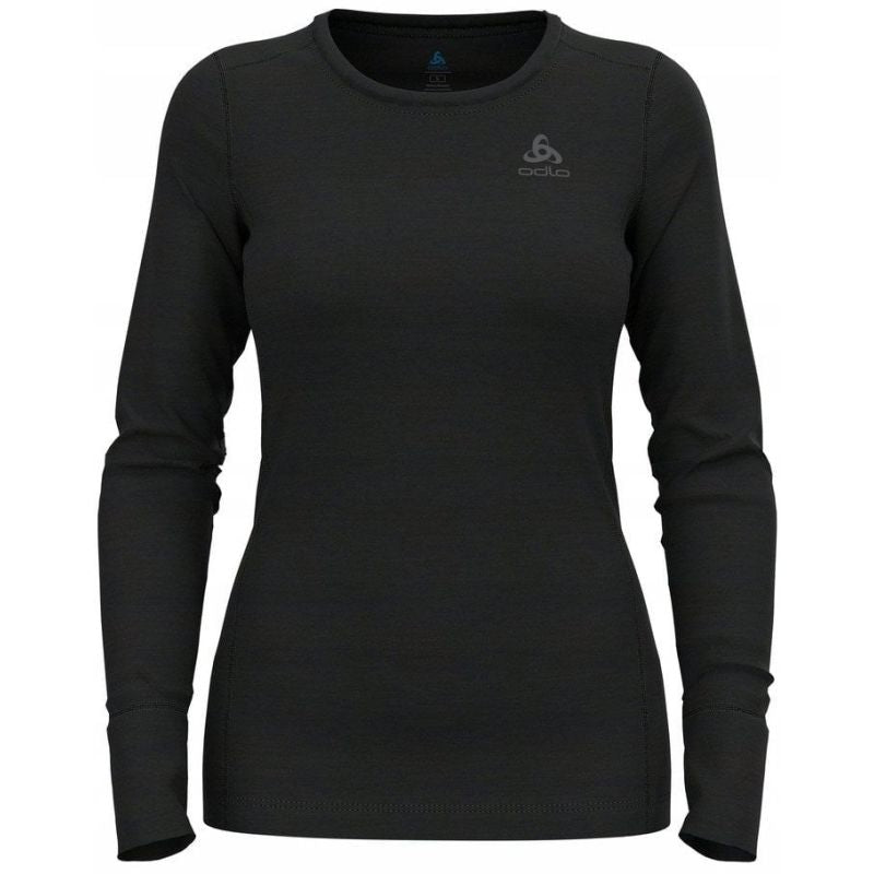 Odlo BL TOP crew neck l/s MERINO 200 women's T-shirt size M Black Odzież militarna/Bielizna termoaktywna Your Sports Performance
