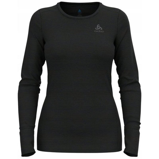 Odlo BL TOP crew neck l/s MERINO 200 women's T-shirt size M Black Odzież militarna/Bielizna termoaktywna Your Sports Performance
