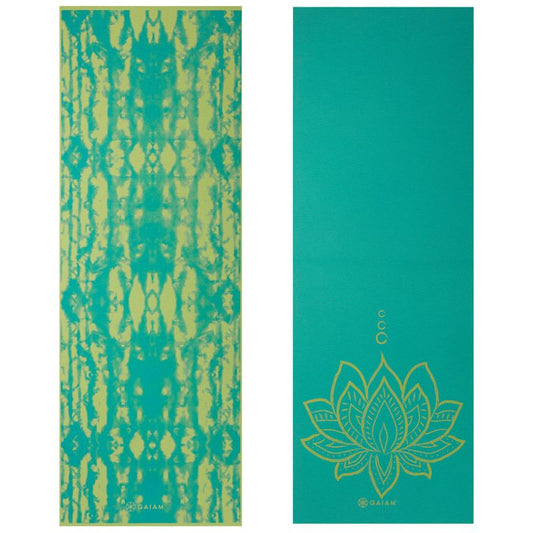 Double-sided Yoga Mat GAIAM Turquoise Lotus 6 MM 62344 Accessories/Training equipment Your Sports Performance