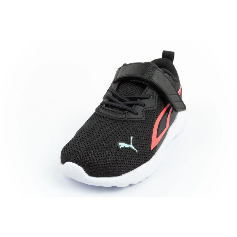 Puma Kids' All-Day Sports Sneakers with Hook-and-Loop Fastener, Black and Comfortable