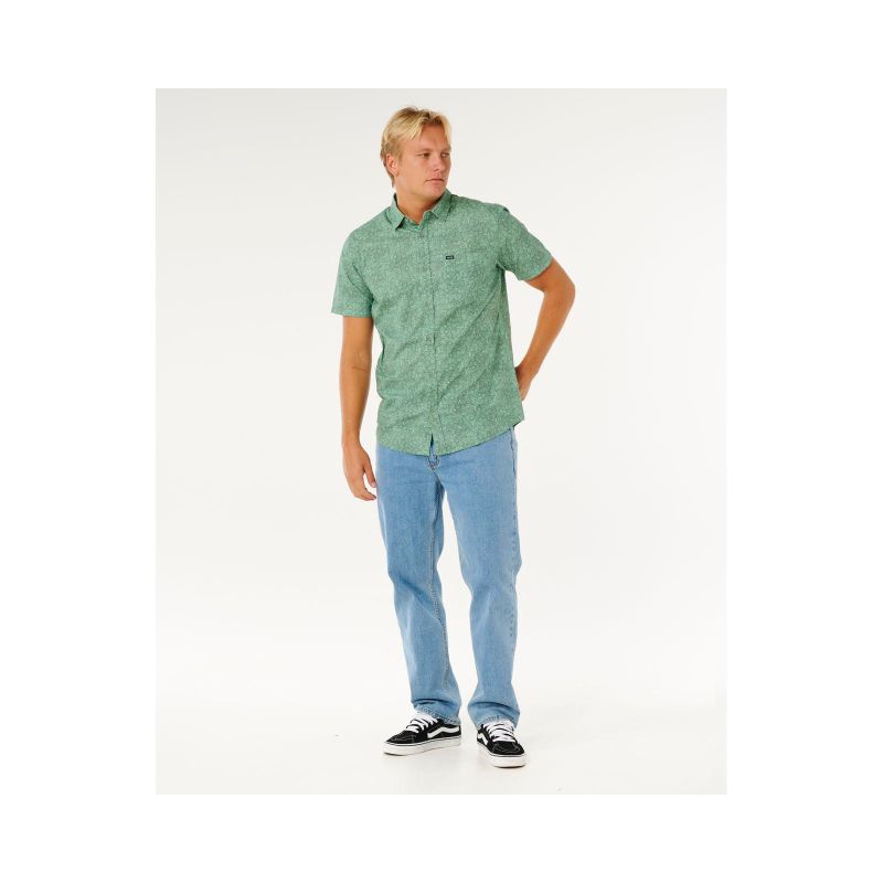 RIP CURL Men's Hypno Micro S/S Shirt Green