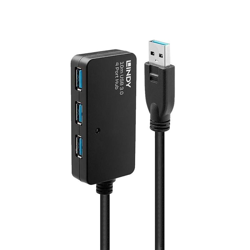 Lindy 43159 USB 3.2 Gen 1 (3.1 Gen 1) Type-A Hubs and Concentrators 5000 Mbit/s Black Kable i adaptery/Kable USB Your Sports Performance
