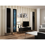 VIGO glass display cabinet '180' 180/40/30 white/black Bufety i witryny/Bufety i witryny na drewnianej podstawie Your Sports Performance