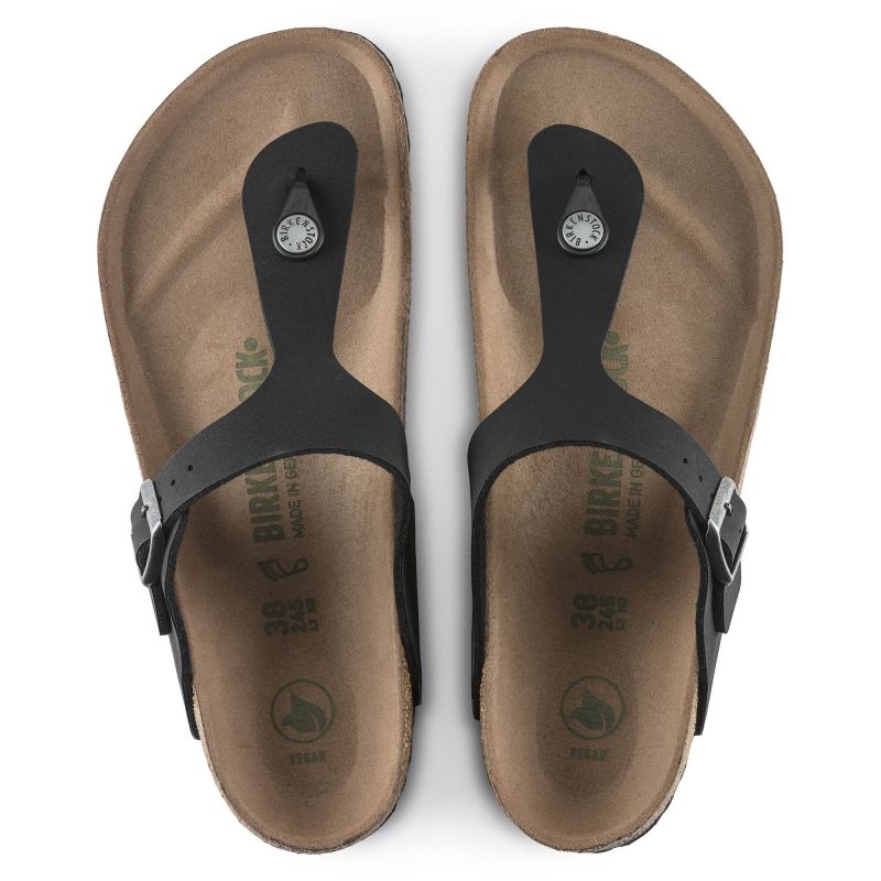 Birkenstock Gizeh Birko-Flor Women's Narrow Black Flip-Flops for Narrow Feet Vegan Black (1020487) Footwear/Lifestyle/Brinkenstock/Japonki Birkenstock