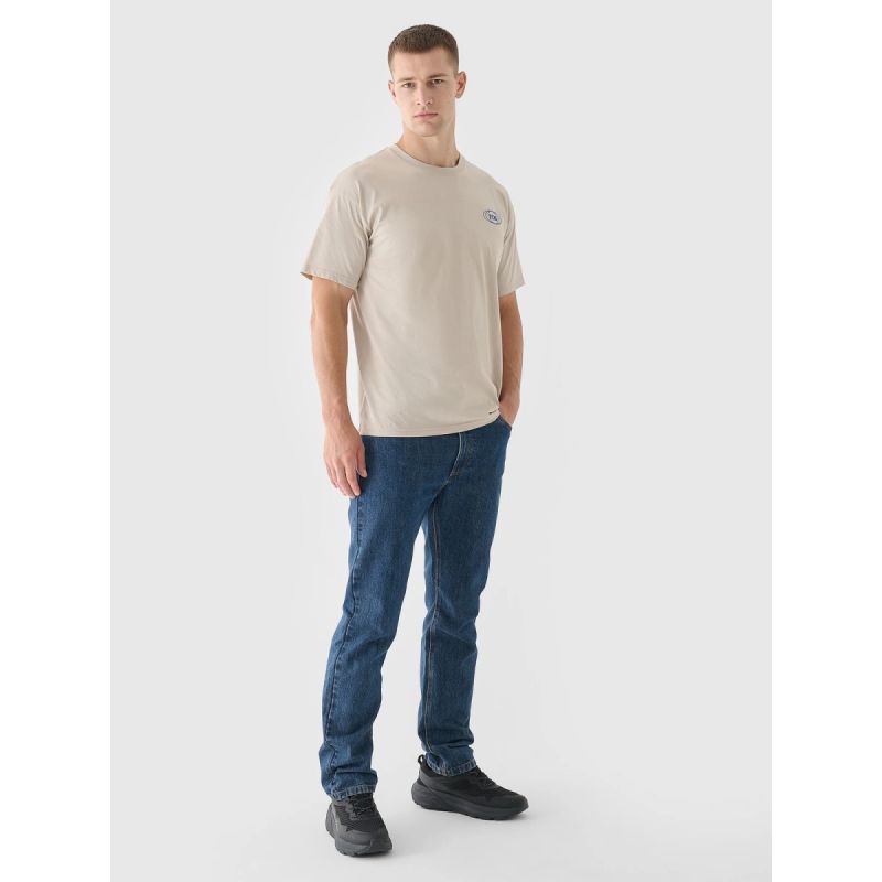 Men's oversized printed T-shirt 4F 4FRSS24TTSHM2535-83S *Kategoria tymczasowa Your Sports Performance