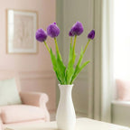 BOUQUET OF 5 PURPLE PEONY TULIPS 39 CM LIFE-LIKE SPRING DECORATION Home and Garden/Equipment Your Sports Performance